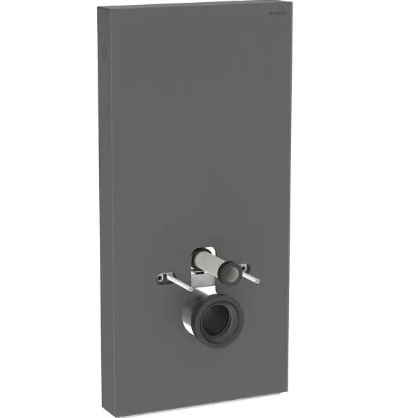 Система інсталяції для підвісного унітазу Geberit Monolith 101 см скло чорне матове/алюміній чорний хром 131.021.CD.5