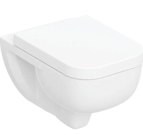 Унитаз подвесной Geberit Selnova Square TurboFlush 35х54 см с крышкой сантехнический фарфор белый 503.154.00.1