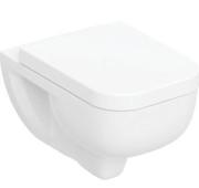Підвісний унітаз Geberit Selnova Square TurboFlush 35х54 см з кришкою сантехнічний фарфор білий 503.154.00.1