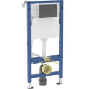 Система инсталляции для подвесного унитаза Geberit Duofix со смывным бачком Delta 12 см и кнопкой Delta50 черный матовый 458.135.14.2