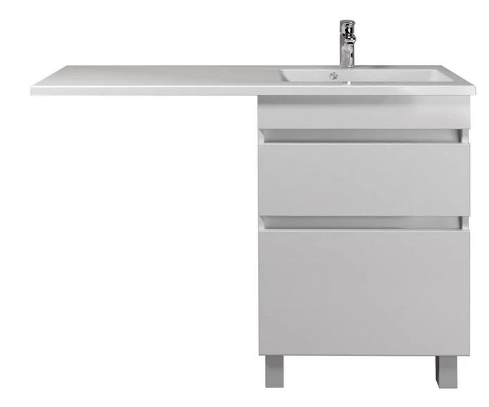 Тумба підлогова Мийдодір Moonshine 60 з раковиною Adam 120 R МДФ/ДСП білий глянець 00-0009404