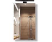 Дзеркальна шафка Мийдодир Runa Black 41 41х20х72 см см з LED-підсвічуванням ДСП білий мат 00-0009292