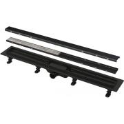 Жолоб водостічний AlcaPlast APZ19 650 мм двостороння решітка Double чорний APZ19BLACK-650