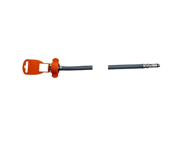 Шланг для підключення змішувача Fado Flex 100 см M10х½ голка довга з PE обплетенням ZNDT100