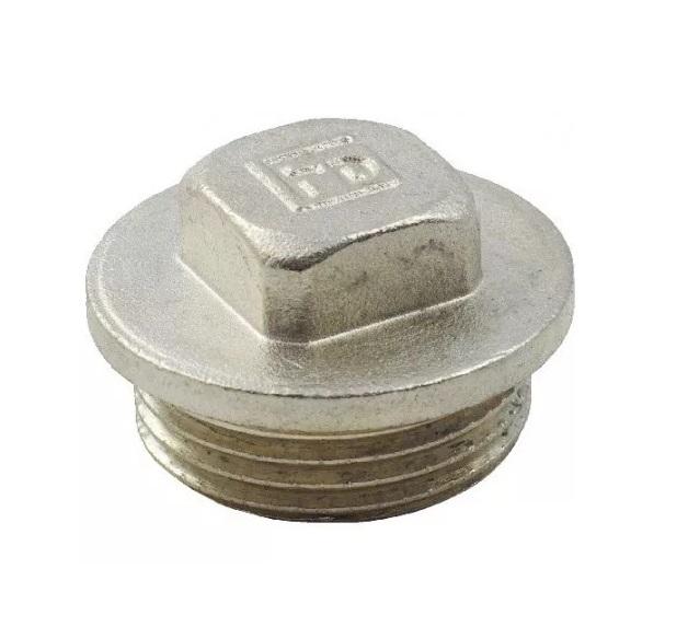 Заглушка Fado Fitt Nickel с наружной резьбой 1'' латунь никель ZN03