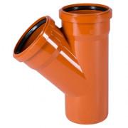 Тройник соединительный для наружной канализации Ostendorf KGEA 45° DN 160/160 ПВХ 222300-03