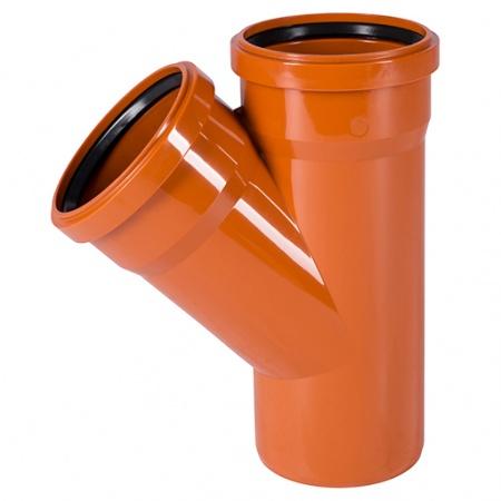 Тройник редукционный для наружной канализации Ostendorf KGEA 45° DN 160/125 ПВХ 222310-03