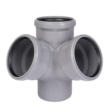 Крестовина угловая Ostendorf HT safe 67° DN 110/110/110 полипропилен 175920-05