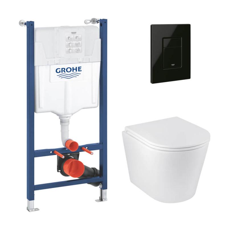 Система инсталляции Grohe Solido Even 4 в 1 с клавишей унитазом Kroner Armada и крышкой 38971966243KA51R