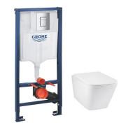 Система інсталяції Grohe Rapid SL 4 в 1 із клавішею унітазом Kroner Eifel та кришкою 38772001KE523629