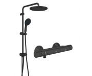 Душевая стойка Grohe Start с термостатом черный матовый UA303908T2