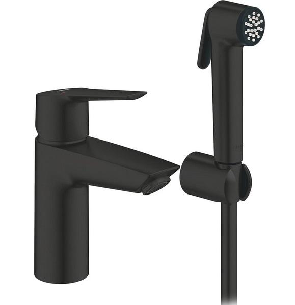 Смеситель для раковины Grohe Start S-Size с гигиеническим душем черный матовый 231232433