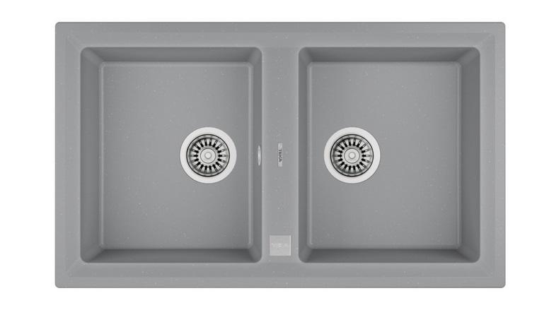 Мойка для кухни Teka Stone 90 B-TG 2B 86х51 см Tegranit Plus серый металлик 115260007