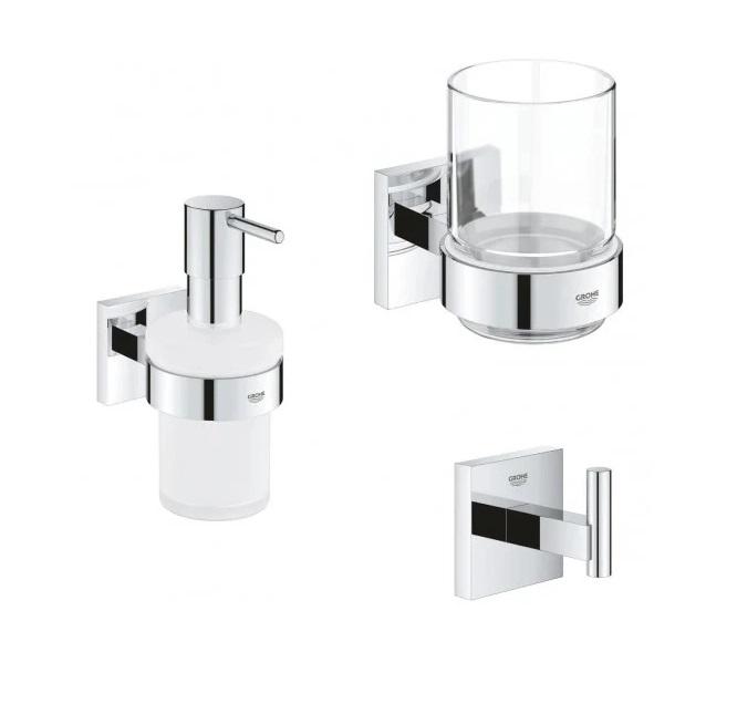 Набор аксессуаров для ванной комнаты Grohe Start Cube 3 в 1 хром BF40961SC