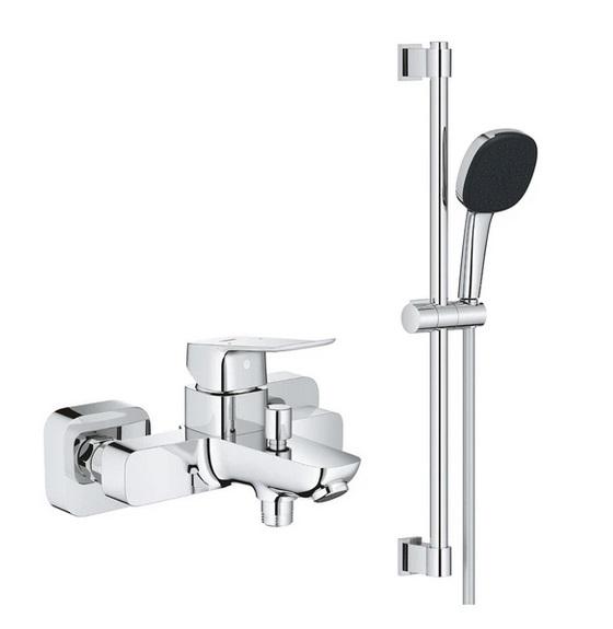 Змішувач для ванної кімнати Grohe Dice&Vitalio Comfort з душовим гарнітуром хром BF101872VC