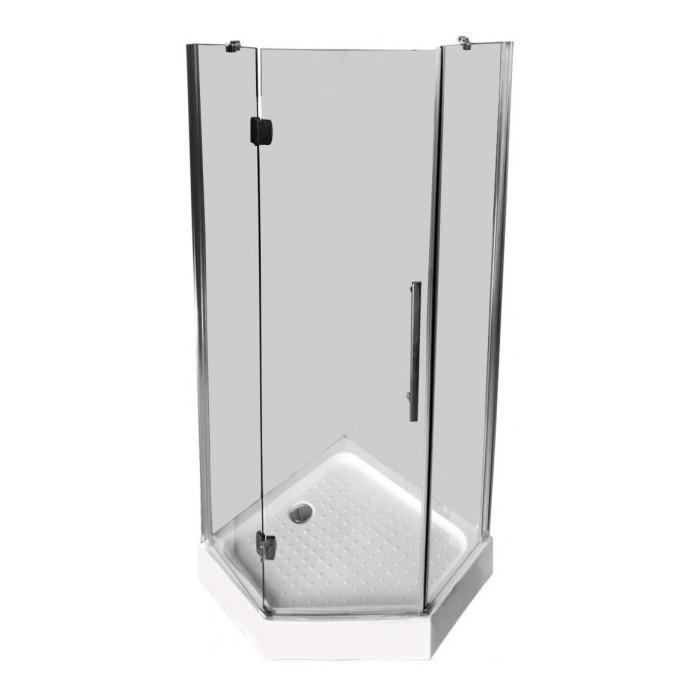 Душова кабіна Diamond Premium 90х90х190 см прозоре скло/профіль хром DP-002
