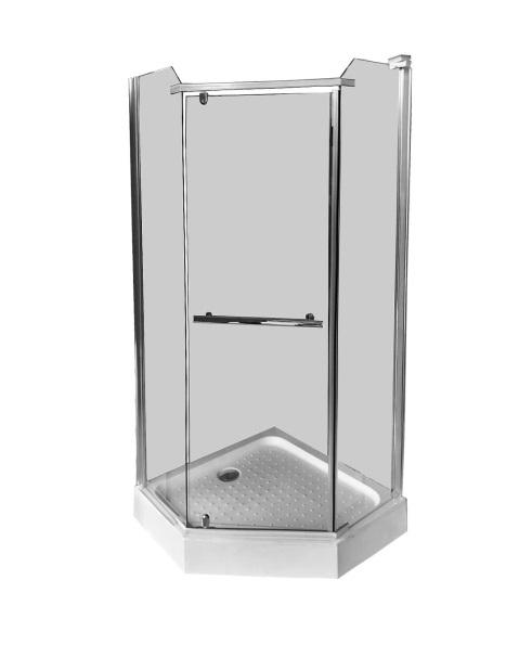 Душевая кабина Diamond Premium 90х90х190 см прозрачное стекло/профиль хром DP-006