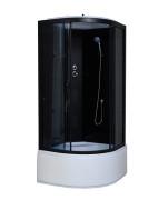 Гидромассажный бокс Diamond Premium 90х90х225 см серое стекло/профиль черный DP-327
