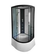 Гидромассажный бокс Diamond Premium 90х90х225 см серое стекло/профиль черный DP-426