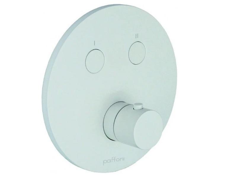 Смеситель для душа Paffoni Compact Box встраиваемый 2 потребителя белый матовый CPM018BO