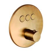 Смеситель для душа Paffoni Compact Box встраиваемый 3 потребителя матовое медовое золото CPM019HGSP