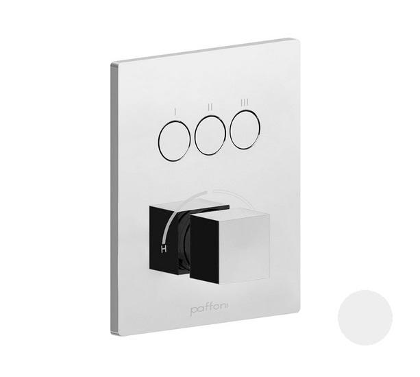 Смеситель для душа Paffoni Compact Box встраиваемый 3 потребителя белый матовый CPM519BO