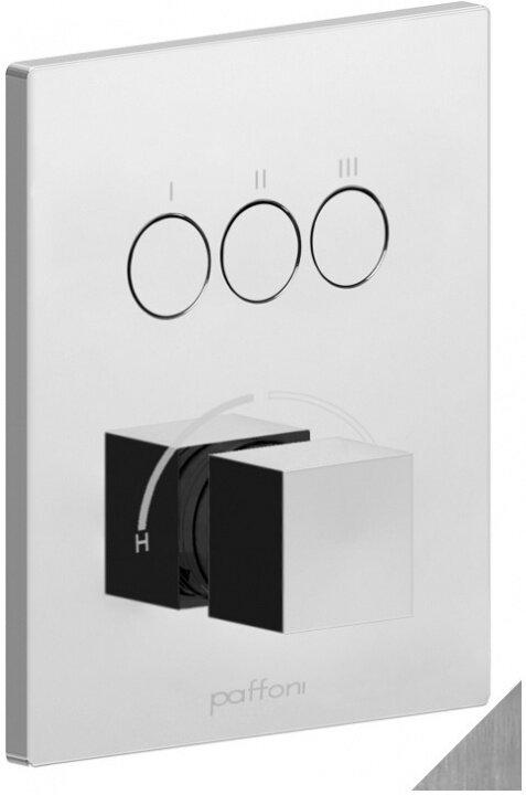 Змішувач для душу Paffoni Compact Box вбудований 3 споживача сталь CPM519ST