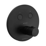 Термостат для душа Paffoni Compact Box встраиваемый 2 потребителя черный матовый CPT018NO