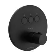 Термостат для душа Paffoni Compact Box встраиваемый 3 потребителя черный матовый CPT019NO