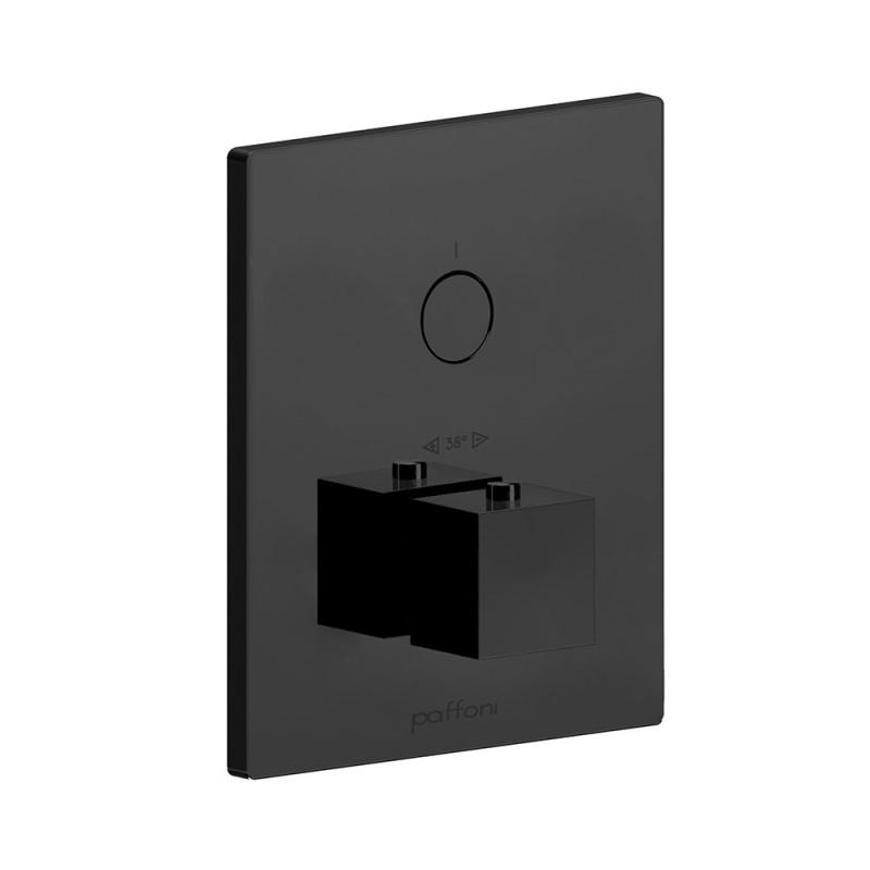 Термостат для душа Paffoni Compact Box встраиваемый 1 потребитель черный матовый CPT513NO