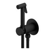 Гигиенический душ Paffoni New Bidet Kit с запорным смесителем черный матовый ZDUP128NO