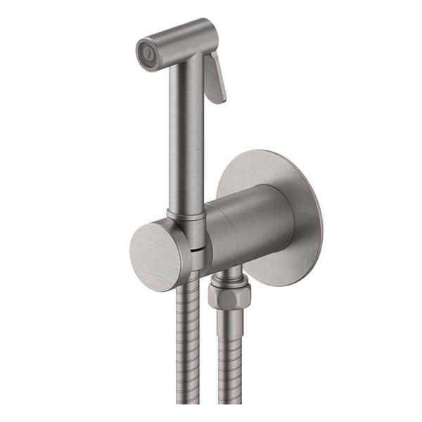 Гигиенический душ Paffoni New Bidet Kit с запорным смесителем сталь ZDUP128ST