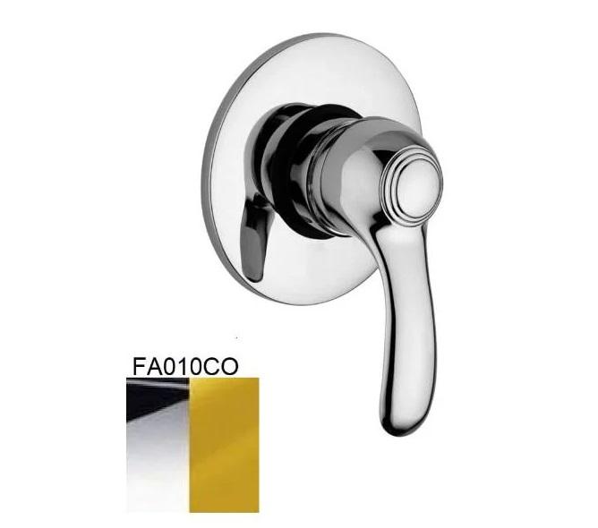 Смеситель для душа Paffoni Flavia встраиваемый 1 потребитель хром/золото FA010CO
