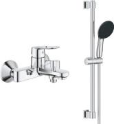 Смеситель для ванной Grohe BauLoop с душевым гарнитуром Vitalio Start 110 хром 23603000+26951001
