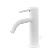 Смеситель для раковины Paffoni Light однорычажный с донным клапаном белый матовый LIG075BO