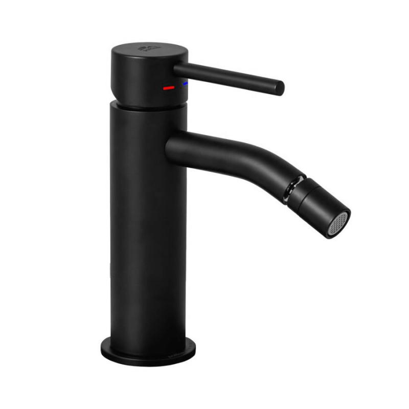 Смеситель для биде Paffoni Light с донным клапаном Clic-Clac черный матовый LIG131KNO