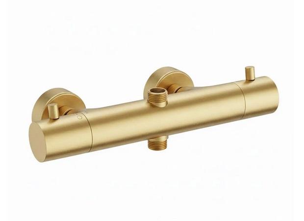 Термостат для душу Paffoni Light двовентильний 2 споживача матове золото LIQ169HGSP