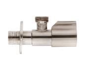 Кран угловой Fado New с керамической головкой НН ½''х½'' нержавеющая сталь KZS71