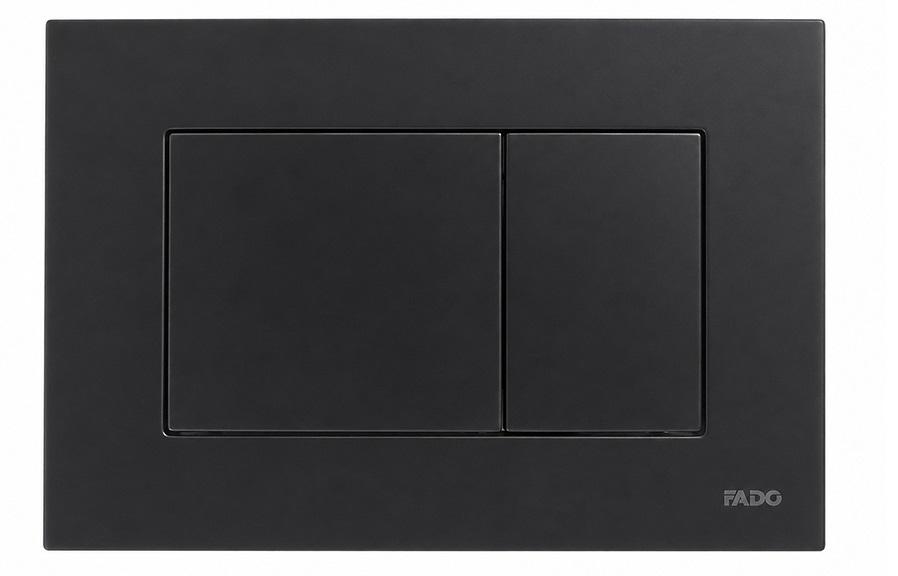 Кнопка смыва для унитаза Fado Balance Duo двойная 13 мм матовый черный INS1010B