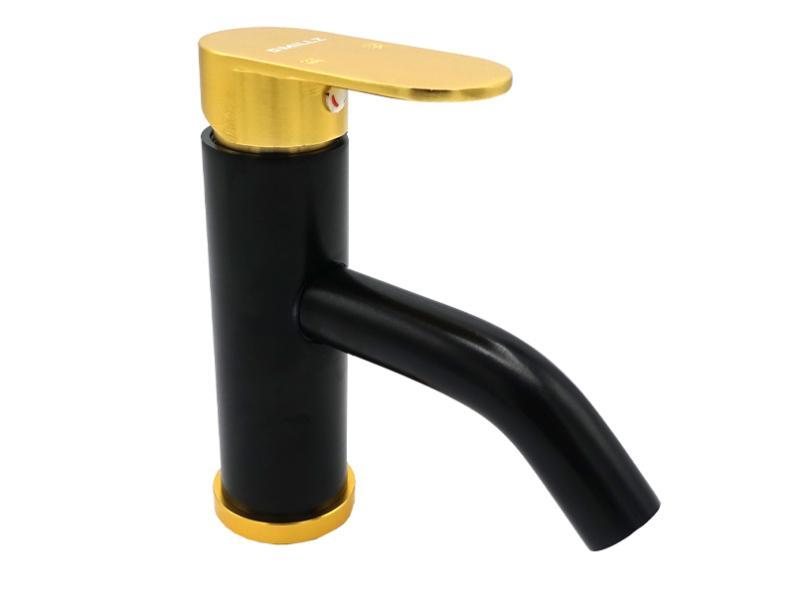 Змішувач для раковини Millz одноважільний чорний/золото MRS-AL-B-13(Black&Gold)