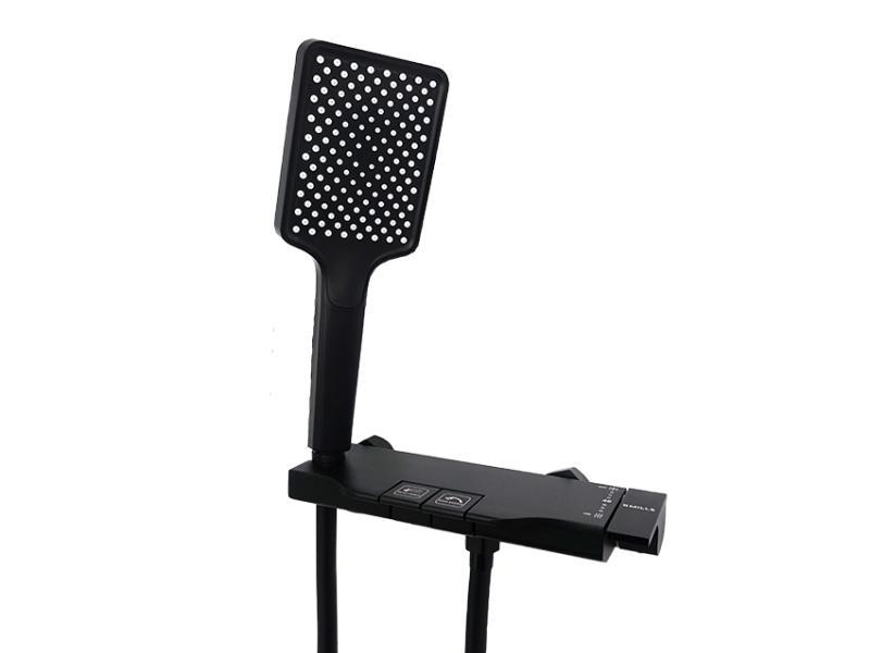 Термостат для ванной Millz с душевым гарнитуром черный MRS-AL-E3(Black)