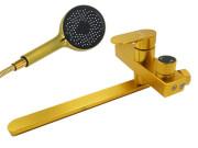 Смеситель для ванны Millz однорычажный с душевым гарнитуром золото MRS-AL-F10 (Gold)