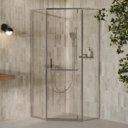 Душовий куточок Ravak X-Point Slim XPSHP3-90 профіль полірований алюмінієвий скло transparent Х33570C0FZ1