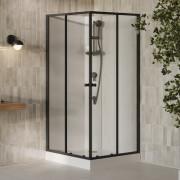 Душовий бокс Ravak X-Point Slim BOXSRV2-90 90х90 см профіль чорний скло transparent X82277C11Z1F
