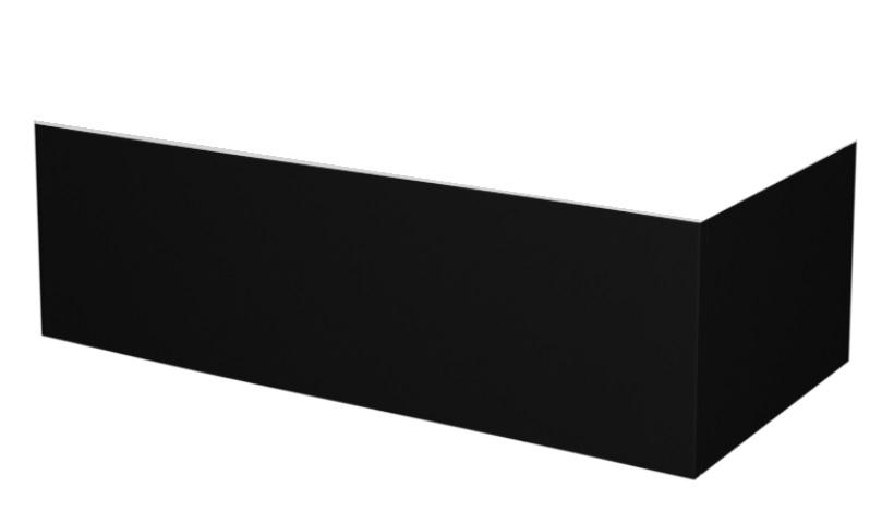 Панель для ванни Besco Infinity 160х100 см передня + бічна санітарний акрил матовий чорний OAI-160-NSC