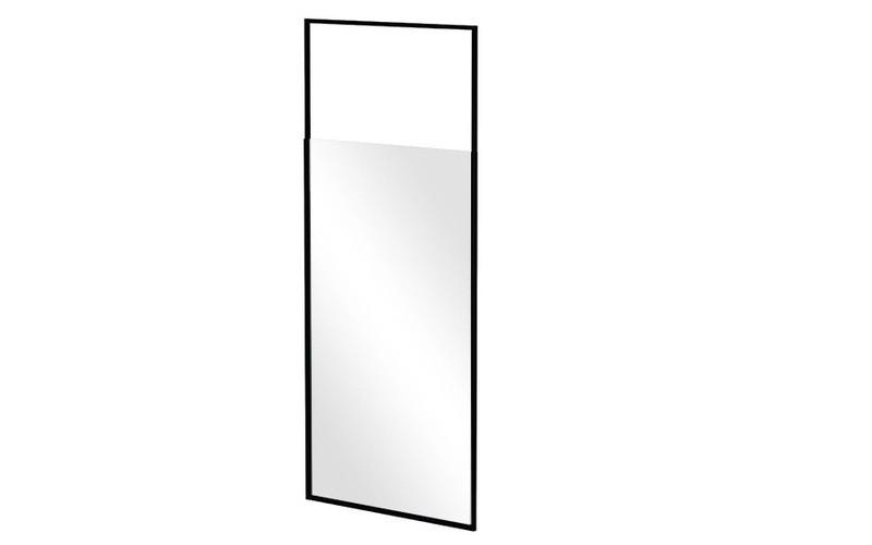 Душевая перегородка Besco Icon Walk-In 120х200 см профиль матовый черный /прозрачное стекло IC-120-200C