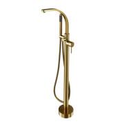 Смеситель для ванны Besco Decco I напольный с душевым гарнитуром матовое золото BW-DI-ZS