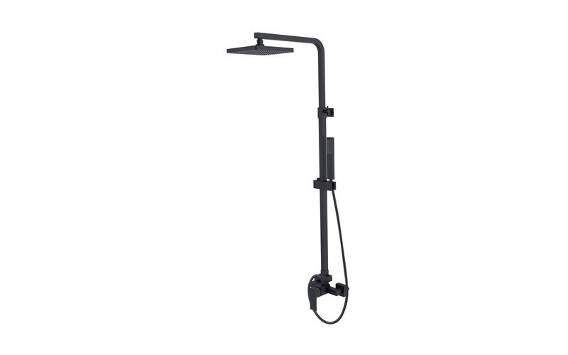 Душова стійка Besco Modern/Varium із змішувачем матовий чорний BP-MVN-CZ