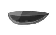 Раковина для ванної Besco Neya 60х35 см сифон клік-клак білий ResiCast Carbon Grey #UMN-60-CGW