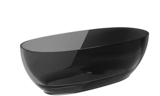 Ванна Besco Xara 170х78 см із сифоном клік-клак білий ResiCast Carbon Grey #WAM-170-CGW